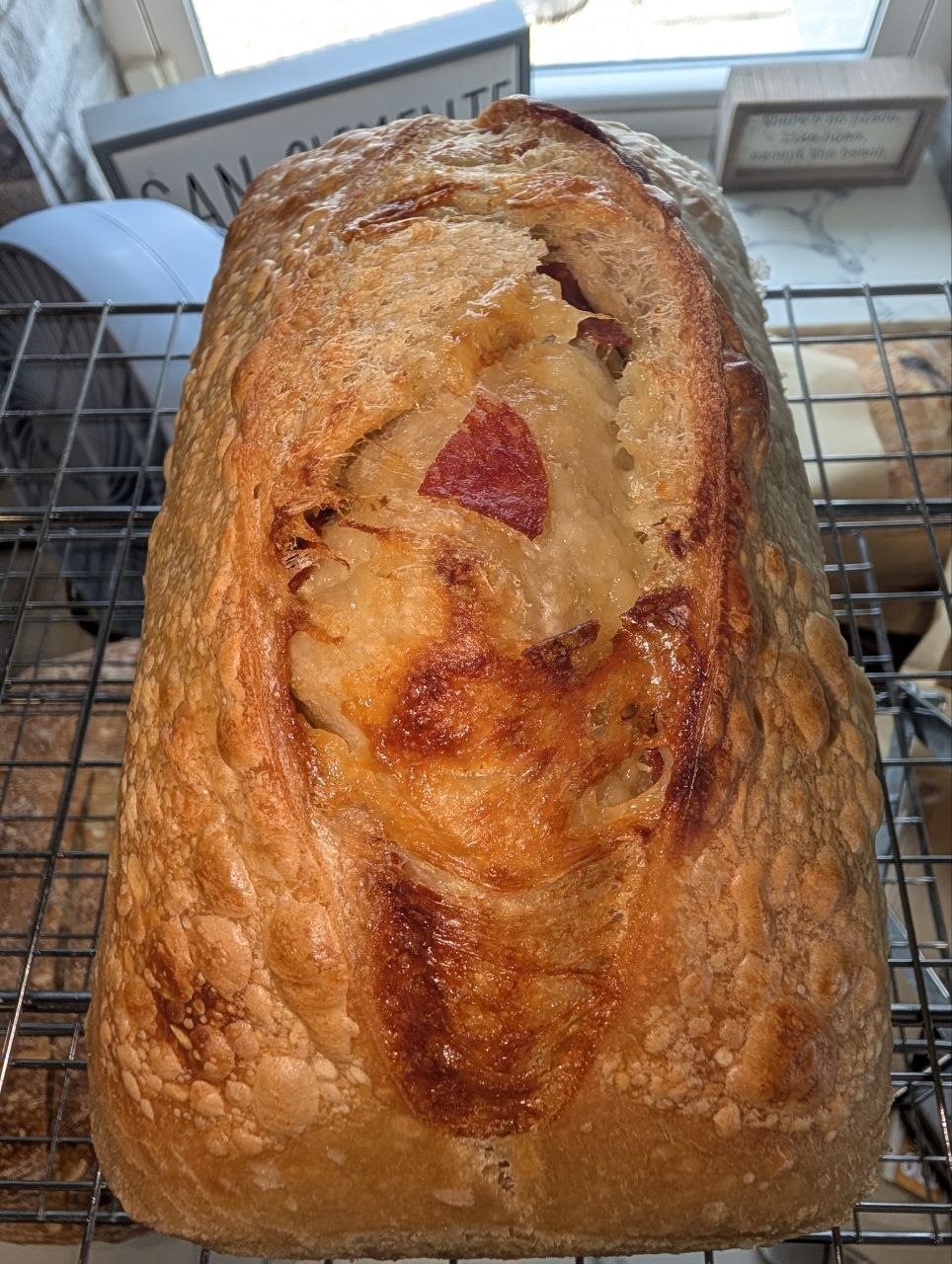 Pepperoni Cheddar Sourdough Loaf