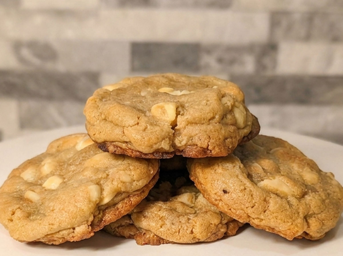 White Chocolate Macadamia Nut Sourdough Cookies